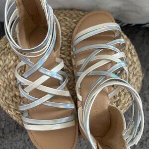 Cat & Jack gold and silver sandals